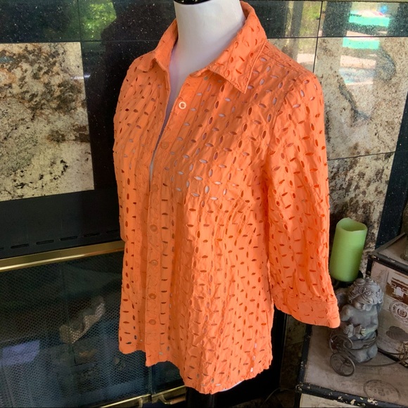 Denim\u0026Co | Tops | Denim Company Orange 